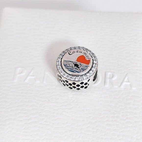 Pandora Mexico Cozumel Enamel Bead Charm S925 Silver with box - Picture 3 of 6